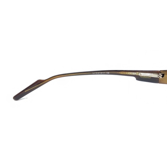 Gucci 3070 Dark Brown Metal Half Rim Eyeglasses Frames 51-17 138 Italy Designer - Picture 10 of 12